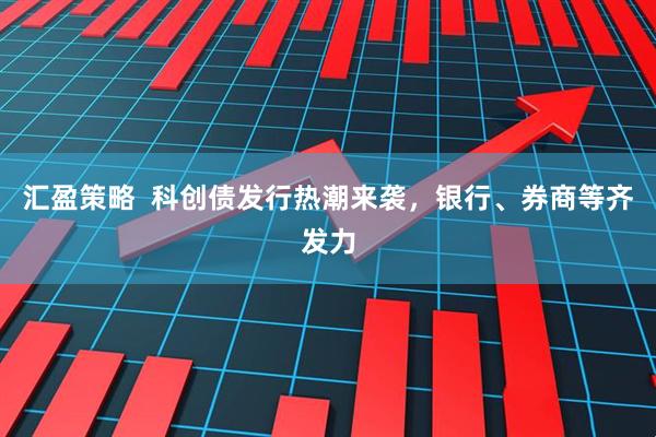 汇盈策略  科创债发行热潮来袭，银行、券商等齐发力