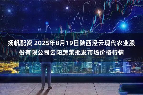 扬帆配资 2025年8月19日陕西泾云现代农业股份有限公司云阳蔬菜批发市场价格行情