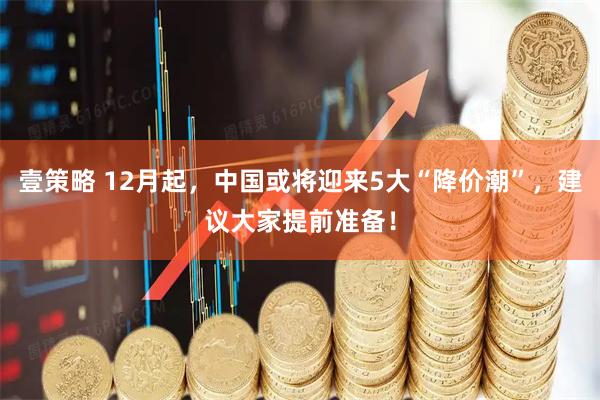 壹策略 12月起，中国或将迎来5大“降价潮”，建议大家提前准备！