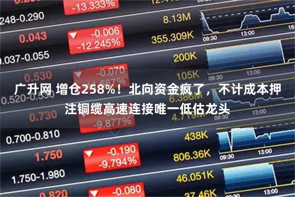 广升网 增仓258%!北向资金疯了,不计成本押注铜缆高速连接唯一低估龙头